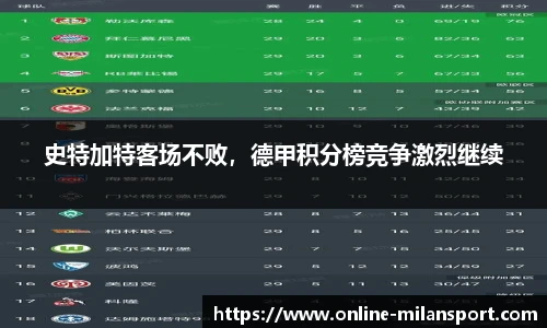 史特加特客场不败，德甲积分榜竞争激烈继续